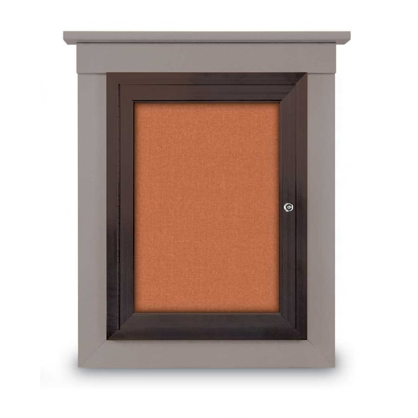 Sliding Glass Enclosed Letterboard, 60"x3, UV9006ACS-SATIN-WHITE